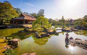 Teahouse and garden path at Katsura Imperial Villa